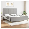Image de Bedframe zonder matras stof lichtgrijs 180x200 cm3125073