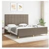 Image de Bedframe zonder matras stof taupe 180x200 cm3125077