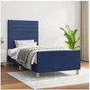 Image de Bedframe zonder matras 90x200 cm stof blauw3125112