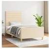 Image de Bedframe zonder matras 100x200 cm stof cràmekleurig3125119
