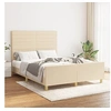Image de Bedframe zonder matras stof cràmekleurig 140x190 cm3125135