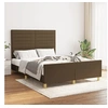 Image de Bedframe zonder matras stof donkerbruin 140x200 cm3125141