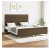 Image de Bedframe zonder matras stof donkerbruin 160x200 cm3125149