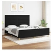 Image de Bedframe zonder matras stof zwart 180x200 cm3125156
