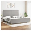 Image de Bedframe zonder matras stof lichtgrijs 200x200 cm3125162