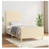 Image de Bedframe zonder matras 80x200 cm stof cràmekleurig3125176