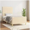 Image de Bedframe zonder matras 90x200 cm stof cràmekleurig3125192