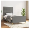 Image de Bedframe zonder matras 100x200 cm stof donkergrijs3125196