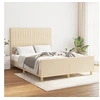 Image de Bedframe zonder matras stof cràmekleurig 140x190 cm3125216