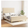 Image de Bedframe zonder matras stof cràmekleurig 140x200 cm3125224