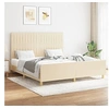 Image de Bedframe zonder matras stof cràmekleurig 160x200 cm3125232