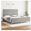 Image de Bedframe zonder matras stof lichtgrijs 180x200 cm3125235
