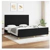 Image de Bedframe zonder matras stof zwart 180x200 cm3125237