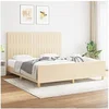 Image de Bedframe zonder matras stof cràmekleurig 180x200 cm3125240