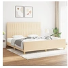 Image de Bedframe zonder matras stof cràmekleurig 200x200 cm3125248