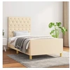 Image de Bedframe zonder matras 80x200 cm stof cràmekleurig3125257