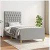 Image de Bedframe zonder matras 90x190 cm stof lichtgrijs3125260