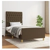 Image de Bedframe zonder matras 90x190 cm stof donkerbruin3125263