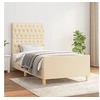 Image de Bedframe zonder matras 90x200 cm stof cràmekleurig3125273