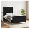 Image de Bedframe zonder matras 100x200 cm stof zwart3125278