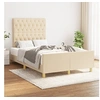 Image de Bedframe zonder matras 120x200 cm stof cràmekleurig3125289
