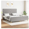 Image de Bedframe zonder matras stof lichtgrijs 160x200 cm3125308