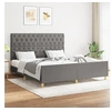 Image de Bedframe zonder matras stof donkergrijs 160x200 cm3125309