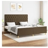 Image de Bedframe zonder matras stof donkerbruin 160x200 cm3125311