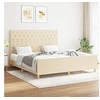 Image de Bedframe zonder matras stof cràmekleurig 160x200 cm3125313