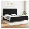 Image de Bedframe zonder matras stof zwart 180x200 cm3125318