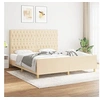 Image de Bedframe zonder matras stof cràmekleurig 180x200 cm3125321