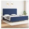 Image de Bedframe met hoofdeinde stof blauw 180x200 cm3125322