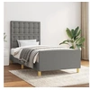 Image de Bedframe met hoofdbord stof donkergrijs 80x200 cm3125334