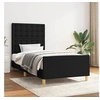 Image de Bedframe met hoofdbord stof zwart 80x200 cm3125335