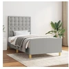 Image de Bedframe met hoofdeinde stof lichtgrijs 90x190 cm3125341