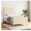 Image de Bedframe met hoofdeinde stof cràmekleurig 90x190 cm3125346