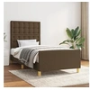 Image de Bedframe zonder matras 90x200 cm stof donkerbruin3125352