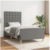 Image de Bedframe zonder matras 100x200 cm stof donkergrijs3125358