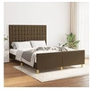 Image de Bedframe zonder matras stof donkerbruin 140x190 cm3125376