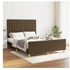 Image de Bedframe zonder matras stof donkerbruin 140x200 cm3125384