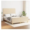 Image de Bedframe zonder matras stof cràmekleurig 140x200 cm3125386