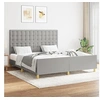 Image de Bedframe zonder matras stof lichtgrijs 160x200 cm3125389