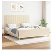 Image de Bedframe zonder matras stof cràmekleurig 160x200 cm3125394