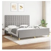 Image de Bedframe met hoofdeinde stof lichtgrijs 180x200 cm3125397