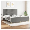 Image de Bedframe met hoofdeinde stof donkergrijs 180x200 cm3125398