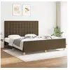 Image de Bedframe met hoofdeinde stof donkerbruin 180x200 cm3125400