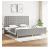 Image de Bedframe zonder matras stof lichtgrijs 200x200 cm3125405
