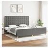 Image de Bedframe zonder matras stof donkergrijs 200x200 cm3125406