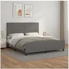 Image de Bedframe met hoofdbord kunstleer grijs 160x200 cm3125461