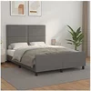Image de Bedframe met hoofdbord kunstleer grijs 140x200 cm3125516